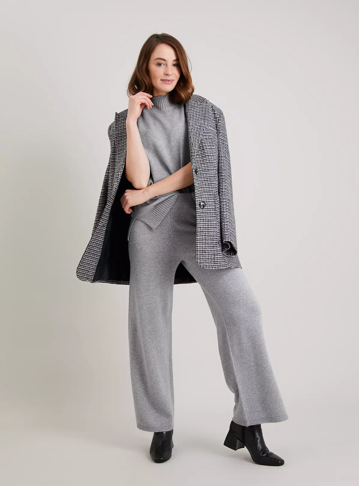 Grey High Neck Coord Knitted Vest Top With Wool - 16 3 Grey High Neck Coord Knitted Vest Top With Wool - 16 - Image 3