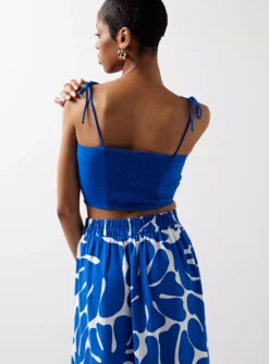 For All The Love Linen Tie Shoulder Coord Cami 8 -Simply Be Shop tuc142949289 Blue R Z003A 1