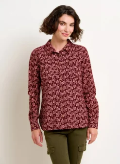 BRAKEBURN Thistle Cord Shirt 8 -Simply Be Shop tuc143200350 Red R Z001A