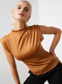 For All The Love Stone High Neck Vest Top 18 -Simply Be Shop tuc143283108 Stone R Z004A 1