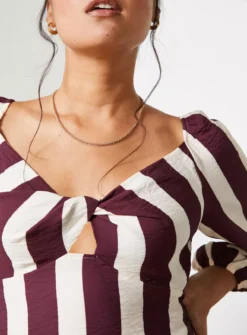 For All The Love Stripe Printed Twist Front Top 16 -Simply Be Shop tuc143283175 Multi20Coloured R Z002A