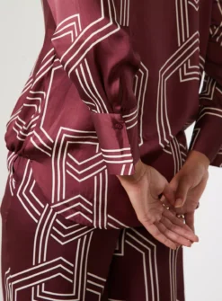 For All The Love Printed Satin Co-ord Wrap Blouse 18