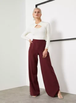 For All The Love Stone Twist Neck Cut Out Top 16