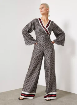 For All The Love Border Printed Satin Co-ord Wrap Top 18 -Simply Be Shop tuc143291520 Multi20Coloured R Z005A