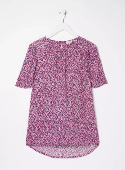 FATFACE Lyndy Textured Animal Blouse 16