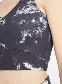 Active Mono Marble Crop Top M
