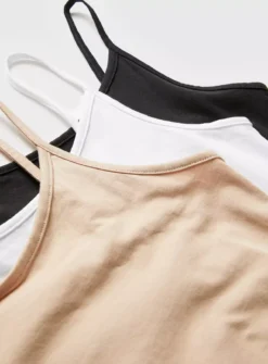 Cotton Stretch Vest Top 3 Pack20 -Simply Be Shop tuc143534018 Multi20Coloured R Z004A