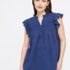 Blue Broderie Embroidered Frill Top8