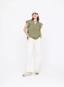Khaki Broderie Shell Top 24 6 Khaki Broderie Shell Top 24 -Simply Be Shop tuc143639821 Khaki R Z002A