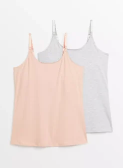 MATERNITY Nursing Plain Cami Top 2 Pack 16 8 MATERNITY Nursing Plain Cami Top 2 Pack 16 -Simply Be Shop tuc143837377 Multi20Coloured R Z001A