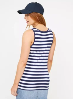 MATERNITY Navy & Stripe Vest Top 2 Pack 22
