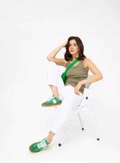 Khaki Ribbed Vest Top 20 -Simply Be Shop tuc143876616 Khaki R Z002A