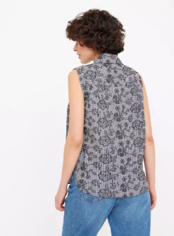 Black Sleeveless Broderie Shell Top 16 -Simply Be Shop tuc143898823 Black R Z004A