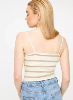 Khaki Stripe Cami Vest Top 2 Pack 22 -Simply Be Shop tuc143963795 Multi20Coloured R Z004A