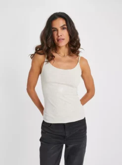 Grey Marl Cami Vest Tops 2 Pack 26