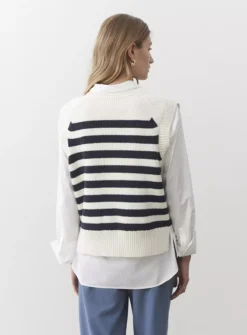 FINERY Lexi Stripe Vest 14 6 FINERY Lexi Stripe Vest 14 -Simply Be Shop tuc144050138 White R Z002A