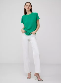 FRENCH CONNECTION Crepe Light Crew Neck Top L 6 FRENCH CONNECTION Crepe Light Crew Neck Top L -Simply Be Shop tuc144278811 Green R Z001A