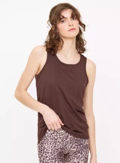 Active Brown Dropped Hem Vest Top XL -Simply Be Shop tuc144302981 Brown R Z001A 1