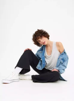 Grey Relaxed Fit V Neck Vest Top 18 -Simply Be Shop tuc144424769 Grey R Z002A