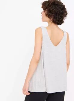 Grey Relaxed Fit V Neck Vest Top 18