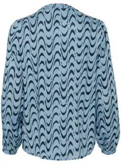 KAFFE Mira Printed V Notch Neck Blouse Multi 16